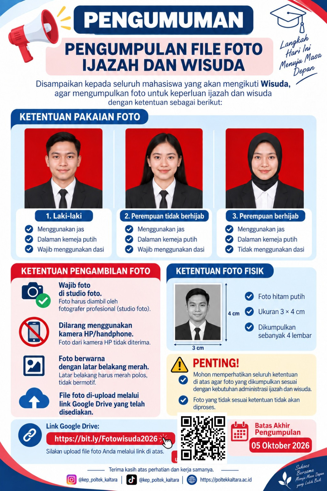 Pengumpulan File Foto Ijazah dan Wisuda Prodi DIII