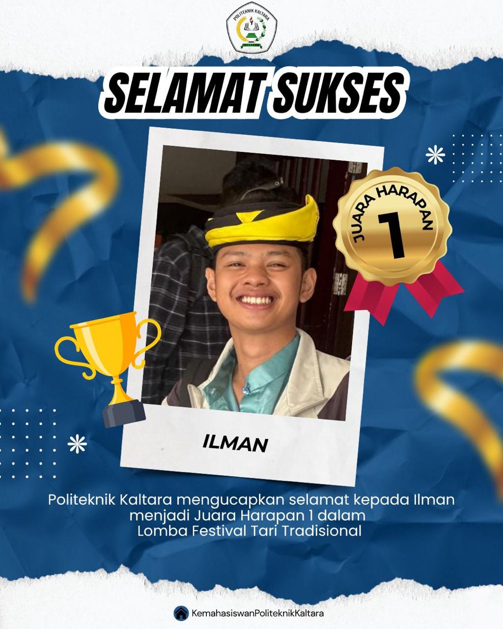 Ilman Juara Harapan 1 Festival Tari Tradisional