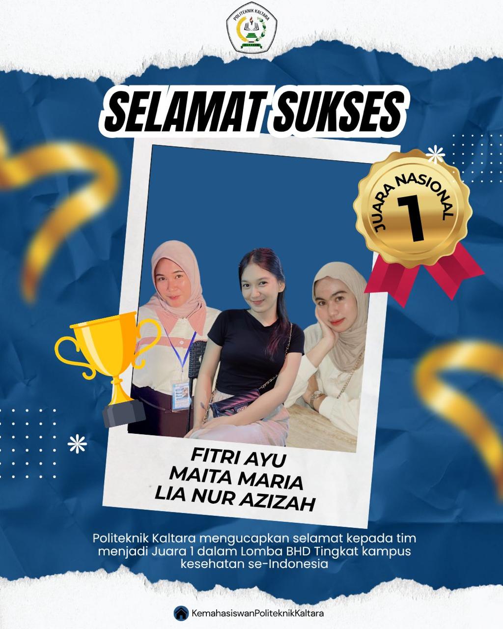 Tim BHD Politeknik Kaltara Juara 1 Nasional